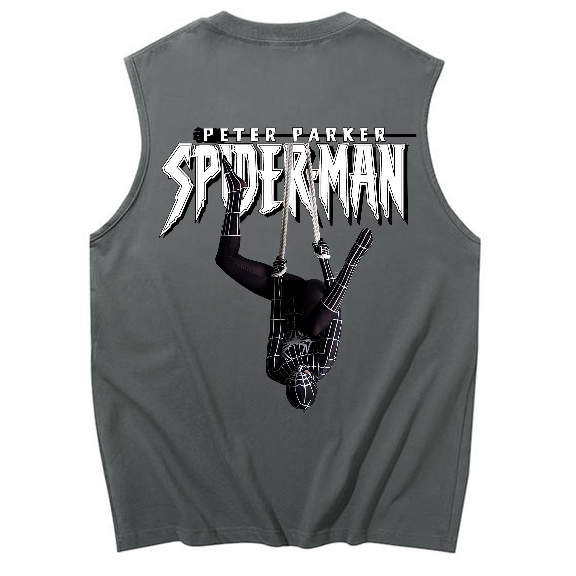 （画像用） Spider Man スパイダーマン コットン100％タンクトップ（背面プリント）